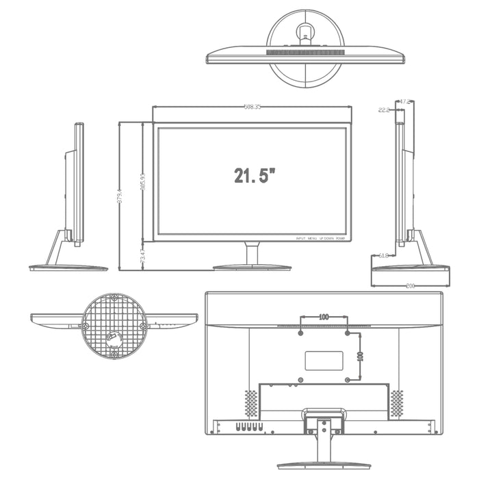 IMHD-22HVBPOE: 22” PoE monitor