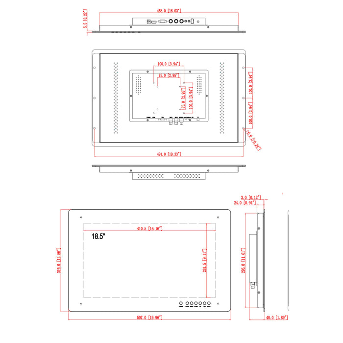 IMHD-19FLUSH2A: 19" Flush Case Monitor