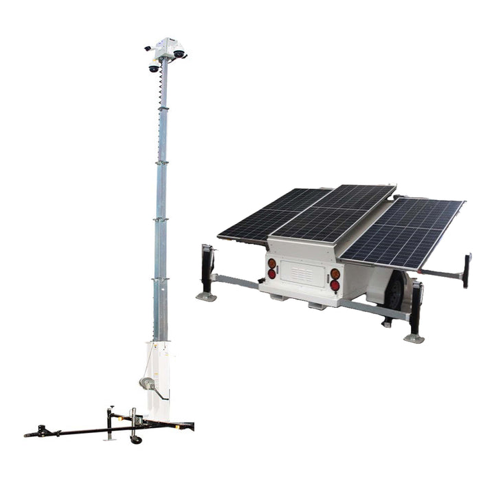 INVID-ODS8500-18FT: Mobile Solar Surveillance Trailer