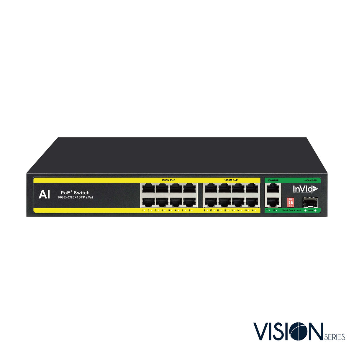 VIS-GIGPOE16-2: Gigabit Switch — Invidtech