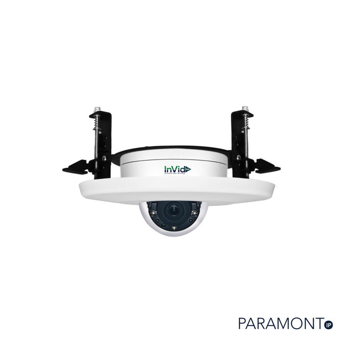 White In-Ceiling Mount, Model IPM-ICMVARDOME, With InVidTech Dome Camera, Paramont Series. 