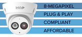 8 Megapixel White Turret Camera, Model SEC-P8TXIR28NH, Secure Series.