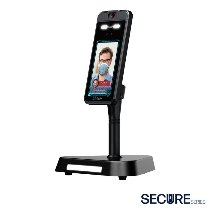 Black Tablet Desk mount for Facial Recognition Terminal, Model SEC-TABLETDESK, Secure Series 