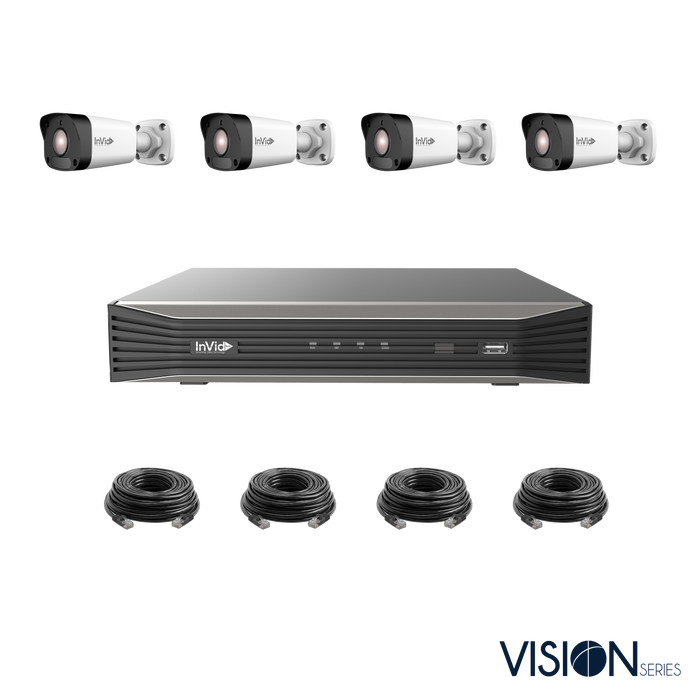 VIS-4KIT-1: 4 Camera, 5 Megapixel IP Plug & Play Kit