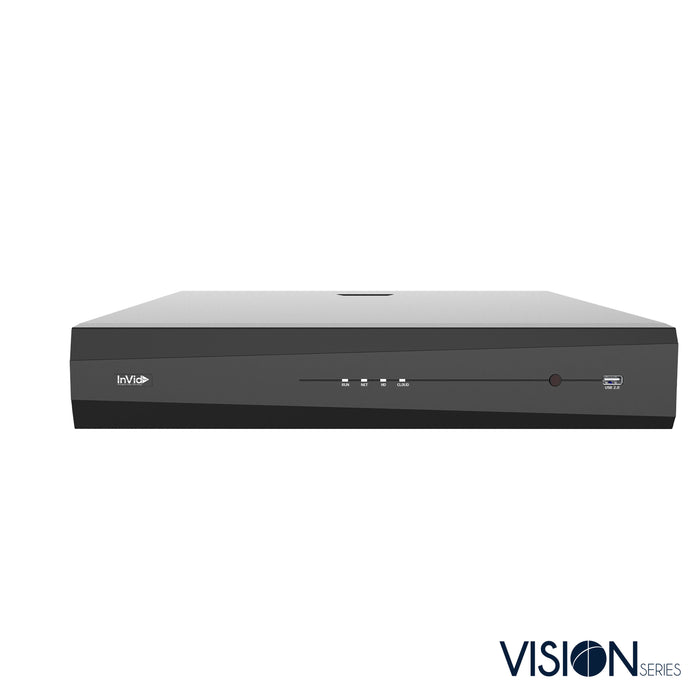16 Channel Black Security NVR Recorder, Model VN2A-16X16, Vision Series.